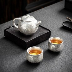 찻잔세트 은주전자 다도세트 다기 실버 차주전자, 주전자 1개 2개 간단포장, 1개