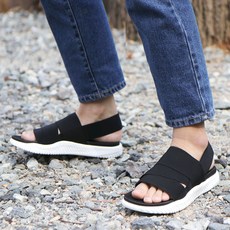 男款休閒鬆緊休閒涼鞋 捆綁帶