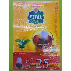 VITAL TEA 바이탈티 침출차(홍차) 250g (125티백*2g) 파키스탄, 1g, 2g, 125개, 1개입