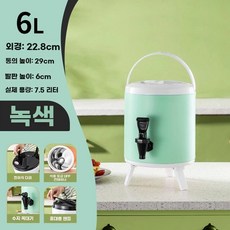 업소용 전기 온수기 보관통 육수 식당 커피 블랙 베이커리, AS. 6L 화이트 그린 약 8파운드의 밀크티 용량