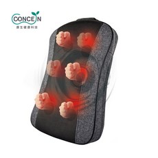 CONCERN康生 魔法六神搥按摩墊 CON-2888，多模式深層揉捏，肩頸腰背舒緩疲勞，輕巧方便隨時享受, 1個, 銀灰黑