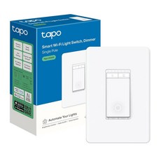 TP-링크 타포 스마트 디머 스위치 단극 중성선 필요 알렉사 및 Google 홈과 호환되는 2.4GHz Wi-Fi 조명 UL 인증 허브 필요 없음 흰색 S500D(4팩), Dimmer, 4-Pack