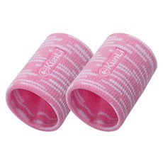 Kunli 고탄력 면 스포츠 리스트밴드 2개 땀 흡수 발산 통기성 좋고 편안함 8색 운동 손목보호대 배드민턴 농구 헬스 러닝 등산 아웃도어에 최적, 분홍색