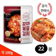 한울 볶은 볶음 김치 소포장 여행용, 100g, 22개