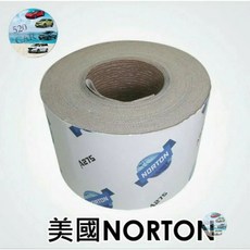 美國NORTON諾頓 整卷背植絨砂紙 乾濕兩用 適用於木工、金屬打磨 耐磨性佳, 1個, 100