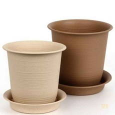 루마 가든원형 화분 받침3호 베이지 베란다화분