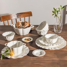 Kitchen Co雛菊2人家用組 11入, 白色, 8種, 1組