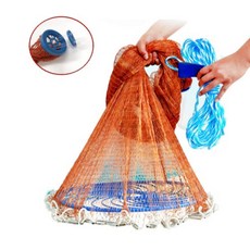 자동 투망 300cm 바다투망 물고기투망