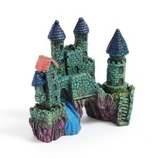 고급 인테리어 어항꾸미기 은신처 성벽B 열대어 구피 놀이터 수조모형장식, 1개