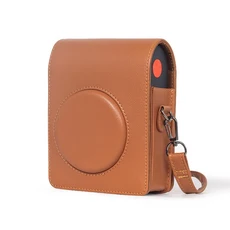 코닥 미니 샷 3 세대 MS300 즉석 카메라용 PU 보관 가방 커버 숄더 스트랩 포함 휴대용 크로스바디 백, 02 Brown