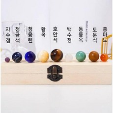 태양계의 9 개의 행성 천연 미네랄 광석 장신구, 9 개의 행성 나무 상자 세트