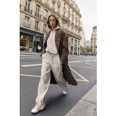 zara 자라 엘라스틱 웨이스트 와이드 팬츠 - 크림309062