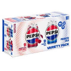 Pepsi 펩시 프리바이오틱 콜라 버라이어티팩, 18개, 355ml