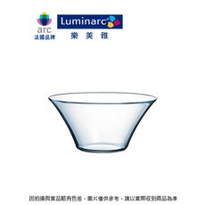 連文餐具 四季吧台透明沙拉碗 17cm 24cm 玻璃碗, 1個, 透明