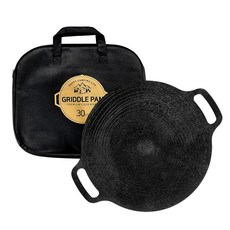 DAMDA 인덕션 그리들팬+전용가방 삼겹살 바베큐 전골 라면 캠핑, 30cm, 1세트