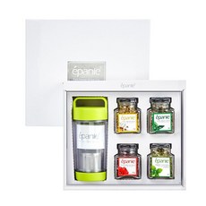 허브차 힐링세트(그린) 티 선물세트, 1, 허브차 4종 + 텀블러 + 쇼핑백