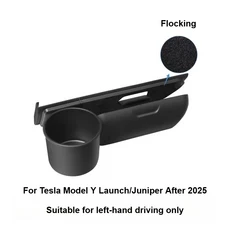호환 테슬라 모형 Y 주니퍼 2025년형 대시보드 선글라스 케이스 겸용 물컵 홀더 2-in-1 음료 컵 트레이 수, 01 Flocking LHD