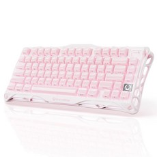 GravaStar Mercury K1 귀여운 핑크 게이밍 키보드 무선 무선 75% 배열 텐키리스 핫, Pink