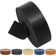 아비디소 인조 가죽 스트랩 1인치 와이드 90인치 길이 스트립 DIY 공예 프로젝트용 부드러운 벨트 취미 워크숍 - 블랙, Coffee