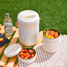 이디타 스텐 도시락통 직장인 소풍 보온 도시락 전자레인지 런치박스 3단, 1개, 보온도시락_세트