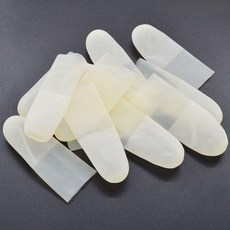 第2代 切口手指套 磨砂橡膠 透明 防水 指甲套, 1個, S碼1000個