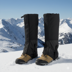 ON US 스패츠 발목 토시 겨울 등산 스패치 레그워머 방수, 블랙, 블랙