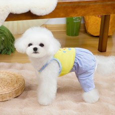 파스텔펫 반려동물 깨비 호박바지 올인원, 옐로우, 1개