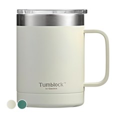 Glasslock Tumblock Plain馬克杯保溫杯 350ml, 杏仁奶, 1個
