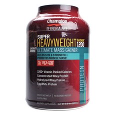 CHAMPION NUTRITION Super Heavyweight Gainer 1200 巧克力布朗尼口味無麩質, 1個, 3000克