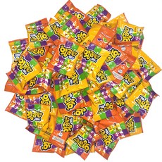 [놀러과자] 오리온 쫄깃 폭신 왕꿈틀이 젤리 미니 대용량 개별포장, 80개, 10.5g