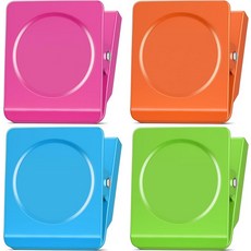 FINDMAG 4팩 클립 자석 2.2인치 초대형 마그네틱 클립 사무실 화이트보드 가정용 사무실 화이트보드 주방용 등.