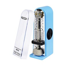 【GLEAM】迷你機械節拍器《贈厚絨束口袋》擺動式節拍器 小提琴 鋼琴 古典樂器節拍器 機械式節拍器 無電池節拍器, 藍, 1個