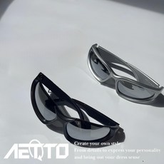 AETTO 賽博朋克眼鏡 未來科技感 時尚 Y2K 千禧 街頭 穿搭 男女通用
