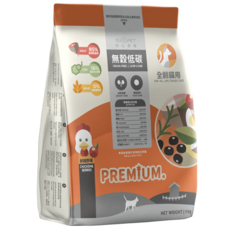 NUO PET 無穀低碳貓糧 鮮雞野莓口味, 1個, 1kg, URINARY CARE/nCOAT CARE