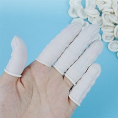 니즈플리 주름형 100개입 라텍스손가락장갑 손끝보호골무 손가락캡 위생라텍스골무 손가락보호장갑, 본품