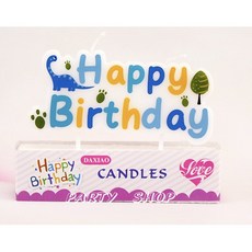 DAXIAO 恐龍造型生日蠟燭 可愛蛋糕裝飾 慶生派對用品, 1個, 藍(不含運)未滿佰元不出貨