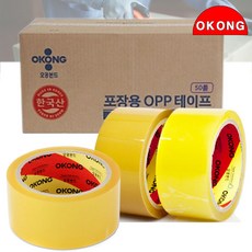 오공 테이프 OPP테이프 박스테이프 소분포장 10개입 1BOX 80M 40M 투명 미색, 1박스, 투명 80M 10개