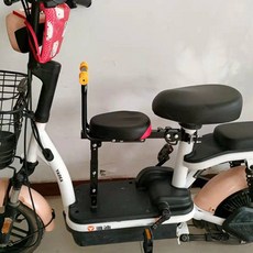 자전거 안장 보조 쿠션 안전 좌석 충격 흡수 시트 안장 의자 뒷안장, 레드 좌석+팔걸이 굵은관형