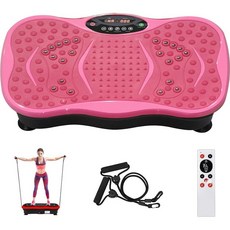 리드미컬한 지방 연소 기계 스탠딩 바디슬리머 쉐이킹 바디 쉐이핑 홈 미니 전신 바디슬리머 진동 마사지기 덜덜이 진동운동기기 바디슬리머 홈트레이닝 슬리밍 체형관리 복근운동기, LCD 블루투스 핑크, 단일 모델