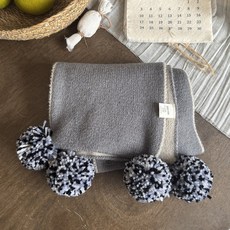 韓系球球圍巾 兒童北極絨毛線圍脖 女童脖套