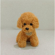 네이처타임즈 러블리 뽀글 강아지 인형, 브라운, 25cm, 1개