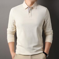 男士長袖polo衫，2025春季新款液氨長絨棉珠地翻領t恤