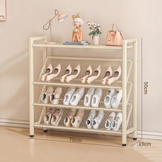 철제 현관 신발장 다층 수납 신발장 정리대, 4층, 1개
