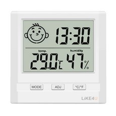 라이크포유 디지털온습도계 LK-430 아가방 사무실 실내온습도관리, 1개