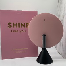 MUID智能大圓鏡 化妝鏡 桌面LED鏡子 補光燈 美妝鏡 網紅鏡子 女生送禮, 黑粉