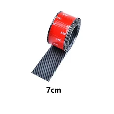 호환 2M 5/7cm 차량 사이드 스커트 도어 충돌 방지 스트립 탄소 섬유 장식 스티커 내성 수정 스티커, 01 l