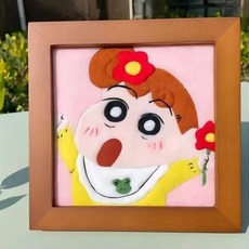 桃園出貨 珍珠少女 毛氈畫 送相框 頻道教程 羊毛氈消磨時間減壓紓壓手作DIY材料包送禮友好生日新手入門, 1個, 小葵+相框+5針大工作臺