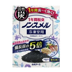 【易油網】白元 活性炭 冰箱除臭劑 超長效 冰箱 脫臭劑 竹炭 蔬果 冷藏 冷凍 脫臭, 1個, 冷凍庫用-藍 #13156