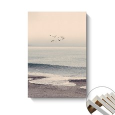 北歐地中海風客廳裝飾畫 海景現代簡約風景掛畫 酒店公寓民宿適用, 內框畫F,30x40cm