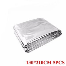 야외 휴대용 처치 키트 캠핑 하이킹에 방풍 방수 보온 담요, 1개, 2. Silver ZG173A5 5pcs